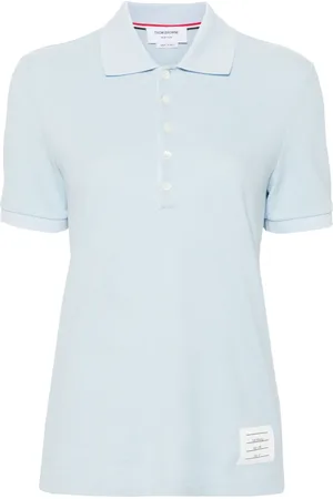 Thom Browne Playera tipo polo con motivo de rayas y parche del logo