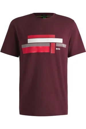HUGO BOSS Playera con estampado geométrico y logo