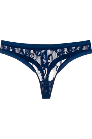 ERES Tanga de encaje pespunteado