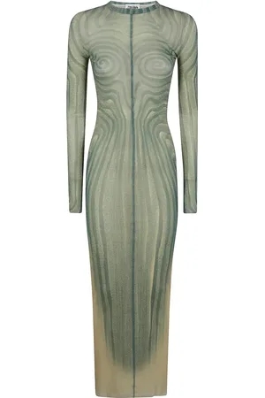 Jean Paul Gaultier Vestido largo con estampado de espiral