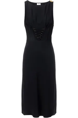 Elisabetta Franchi Vestido midi con detalle de cordones