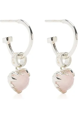 Stolen Girlfriends Club Aretes Love Anchor con dije de corazón
