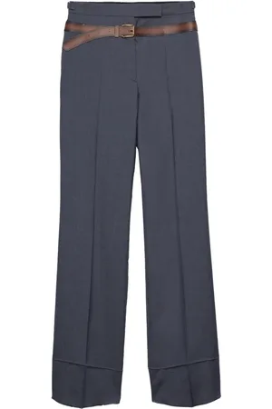 Prada Pantalones con cordón en la pretina