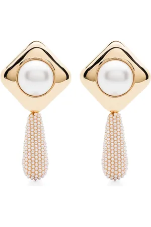 Self-Portrait Aretes con perlas y cristales