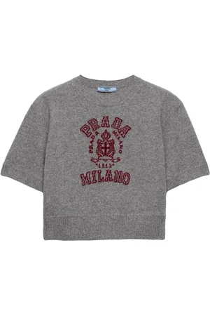 Prada Suéter con logo en intarsia