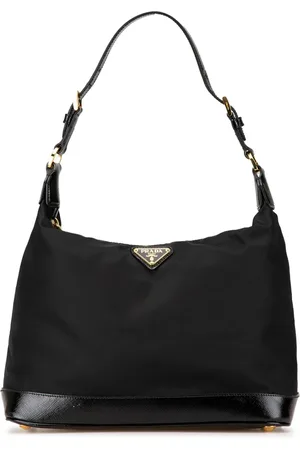 Prada Bolsa de hombro Saffiano Vernice Trimmed Tessuto 2013-2024