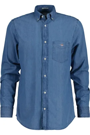 GANT Camisa de mezclilla con logo bordado