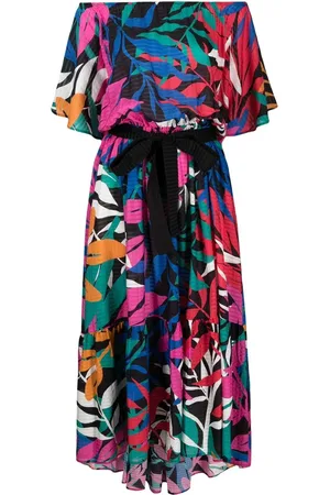 ERES Vestido con hombros descubiertos y estampado floral