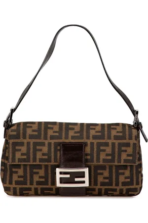 Fendi Bolsa de hombro Zucca Canvas Baguette 2000-2010