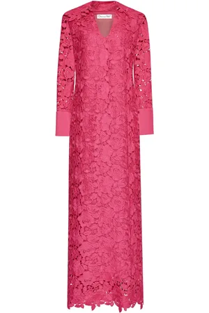 Oscar de la Renta Vestido de fiesta con encaje de guipur