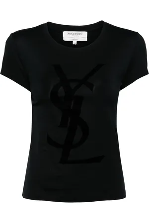 Saint Laurent Playera con logo estampado