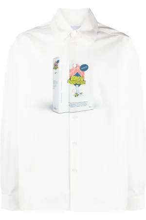 BONSAI Camisa con cuello de pico y estampado fotográfico