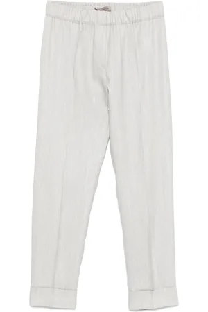 D.EXTERIOR Pantalones de sarga con motivo pied de poule