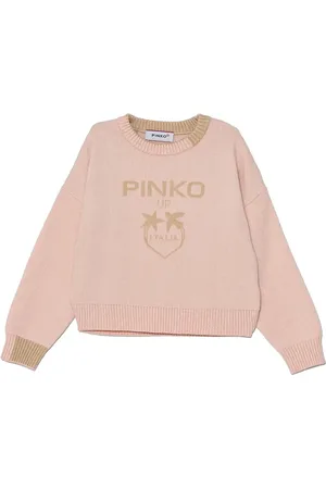 Pinko Suéter tejido con logo en intarsia