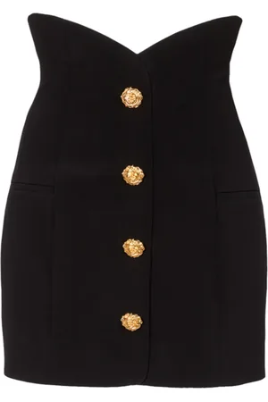 Balmain Falda corta con botones