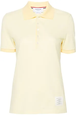 Thom Browne Playera tipo polo con motivo de rayas y parche del logo