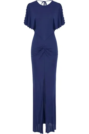 Elisabetta Franchi Vestido de fiesta con bordes festoneados