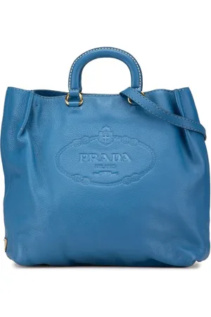 Prada Bolsa satchel Vitello Daino Canapa Open Convertible Tote 2000-2013