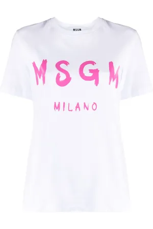 Msgm Playera con logo estampado