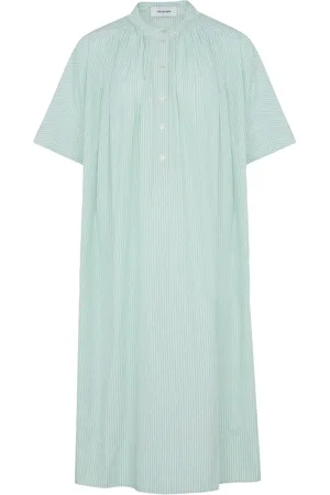 YVES SALOMON Vestido midi con rayas estampadas