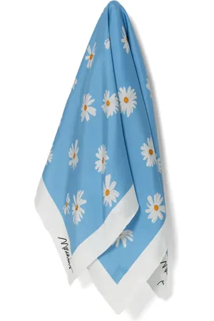 Moschino Mascada de seda con estampado floral