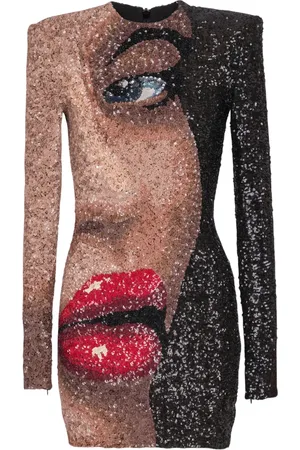 Balmain Vestido corto Partial Face
