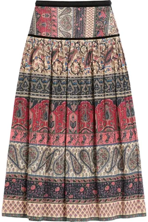 VALENTINO GARAVANI Falda midi con estampado Voyage Imaginaire