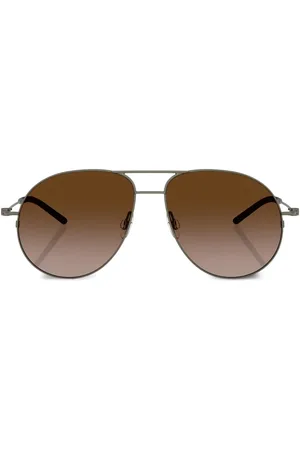 Moncler Lentes de sol con armazón redonda