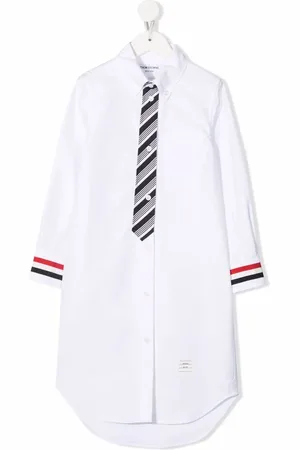 Thom Browne Vestido camisero con detalle de lazos