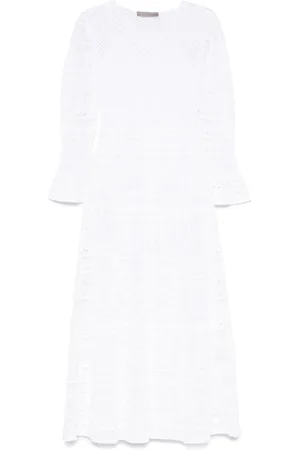 D.EXTERIOR Vestido largo con diseño tejido