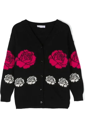 MONNALISA Cárdigan de tejido fino con estampado floral