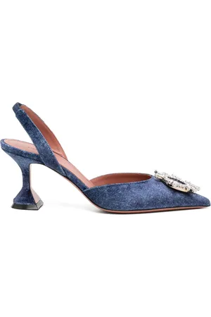 Amina Muaddi Zapatillas Begum con tacón de 70mm