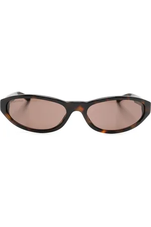 Balenciaga Lentes de sol con armazón oval estilo carey