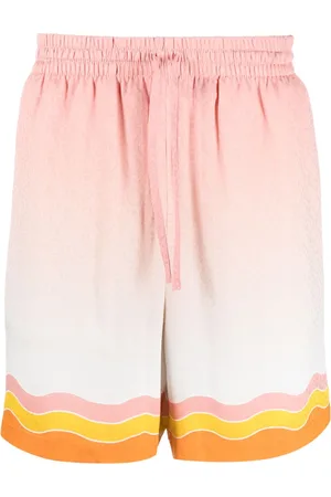 Casablanca Shorts de seda con estampado Rainbow Monogram