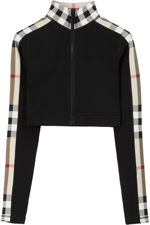 Burberry Top corto con panel Vintage Check