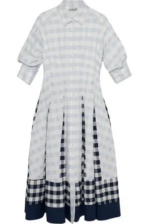Simkhai Vestido midi con cuadros estampados