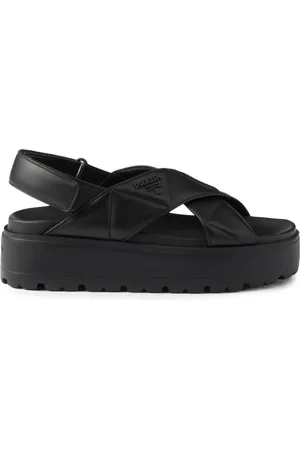 Prada Sandalias de piel con tacón de 45mm