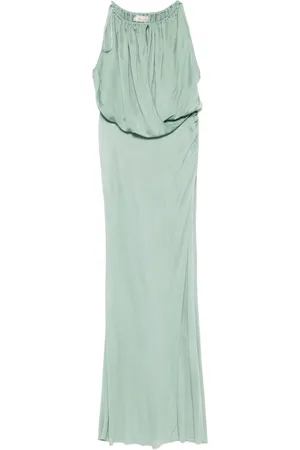 BLUMARINE Vestido largo con detalle drapeado