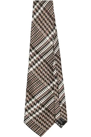 Tom Ford Corbata con motivo pied de poule