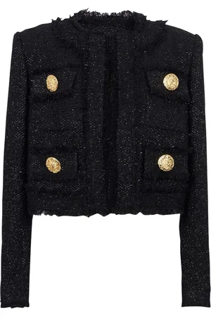 Balmain Chamarra corta de tweed