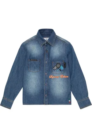 Philipp Plein Camisa de mezclilla Cars Racing