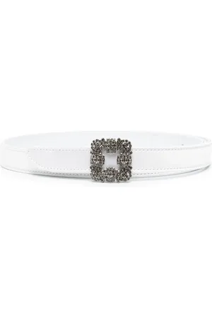 Manolo Blahnik Cinturón Hangisi con detalle de cristal
