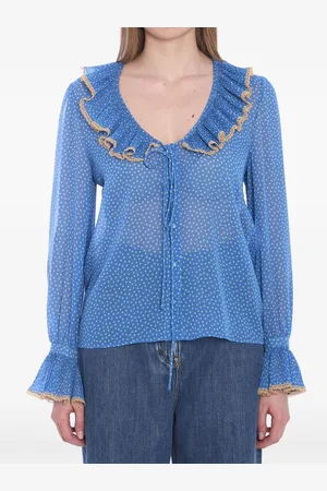 VALENTINO GARAVANI Blusa de seda con lunares estampados