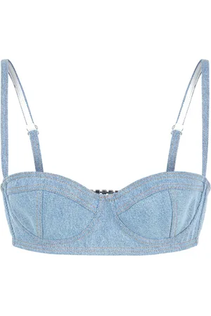 GCDS Top tipo bustier de mezclilla