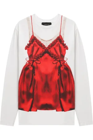 Simone Rocha Playera Negligee estampada