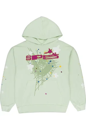 Sp5der Hoodie Mint con estampado gráfico