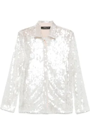 FEDERICA TOSI Camisa bordada con lentejuelas