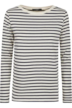Max Mara Top manga larga con rayas estampadas