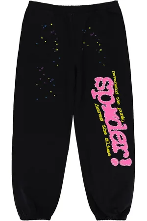 Sp5der Pants Black con logo estampado