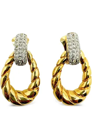 JENNIFER GIBSON JEWELLERY Aretes de clip Doorknocker 1990 pre-owned